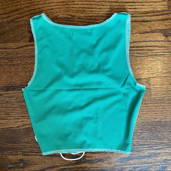 SHEIN Green Tie Up Tank Top - Picture 3 of 4